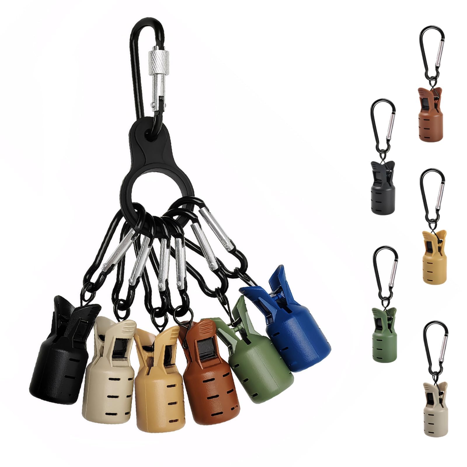 【送料無料】BLOOPIC エギカバー ネジカラビナ 傷防止保護カバー 木製エビフック保護カバー 傷防止釣り..