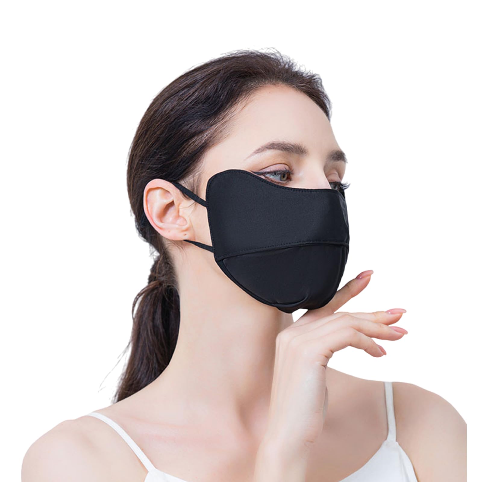 【送料無料】[BLOOPIC] UVカットマスク 日除けマスク 冷感マスク 【UPF50+ UVカット 99% アイスシルク..