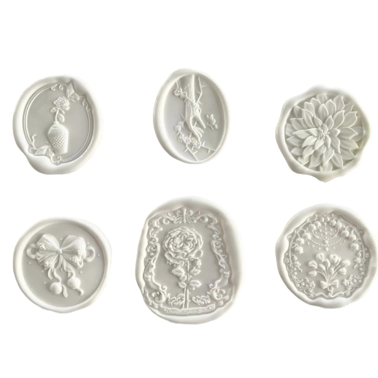 【送料無料】BLOOPIC シーリングスタンプ シーリングスタンプ ヘッド (6個入り) 花の季節シリーズ 真鍮製 封蝋シール 交換部品パーツ DIY レトロデザイン 洋式印鑑 手紙や封筒のデコレーション メッセージカードや手帳の記念日装飾