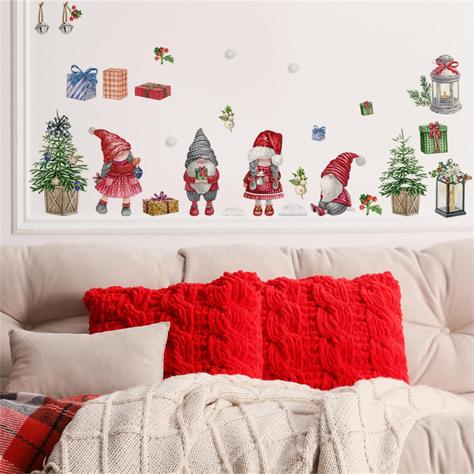 【送料無料】WOHAHA クリスマス ノーム ウォールステッカー おしゃれ クリスマスツリー ギフト 壁 飾り 子供の寝室 ステッカー 窓 シール wall sticker christmas decorations DIY 壁紙シール ウォールペーパー オシャレ ウォールすてっかー 剥がせる こども 幼稚園 保育