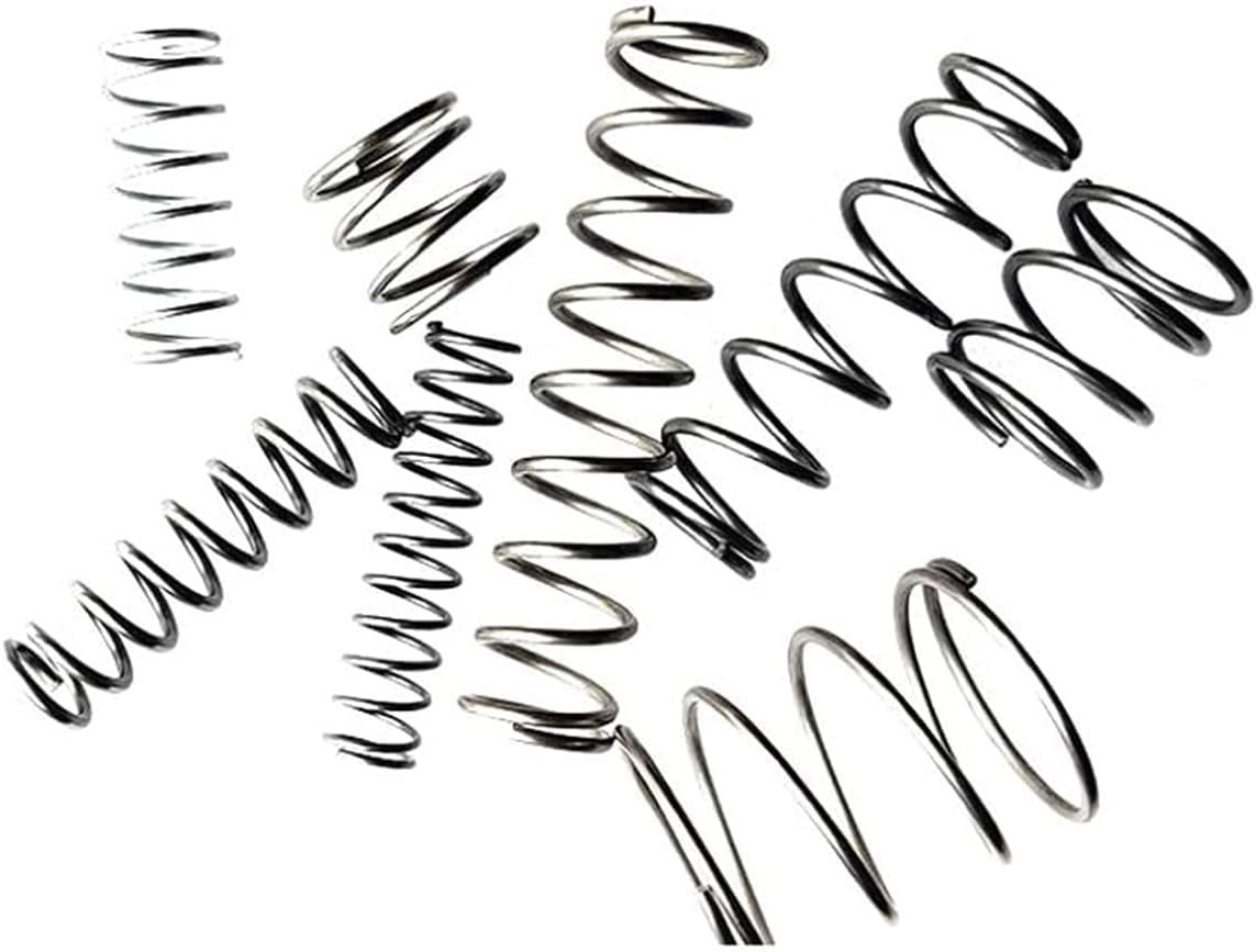 【送料無料】Edinstry 圧縮バネ 10個入 ステンレス ばね 引張ばね バネセット 仕事 実験 開発 DIY 設計 試作 修理 メンテ ホビー ワイヤ 直径0.6mm 外径3mm 長さ10mm シルバー