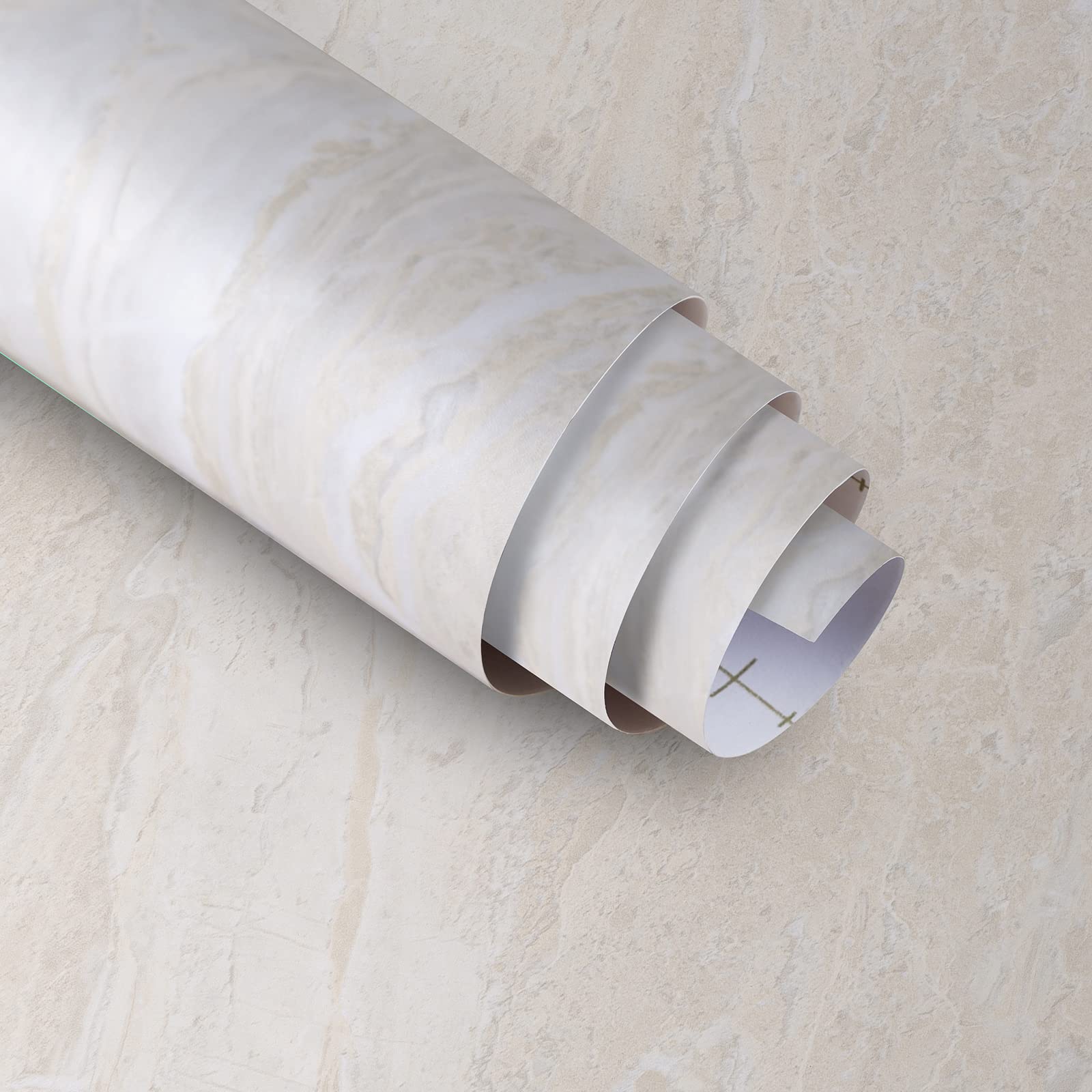 【送料無料】Boobest 大理石 リメイクシート 白 壁紙 補修 白 無地 防水 はがせる壁紙 リメイクシート ..