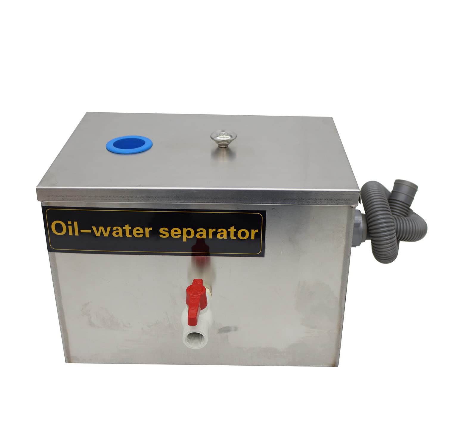 【送料無料】INTBUYING グリーストラップ SUS304ステンレススチール製 パイプ流入床置型 シンク下設置型グリース阻集器 自宅用 業務用 (350*250*250)