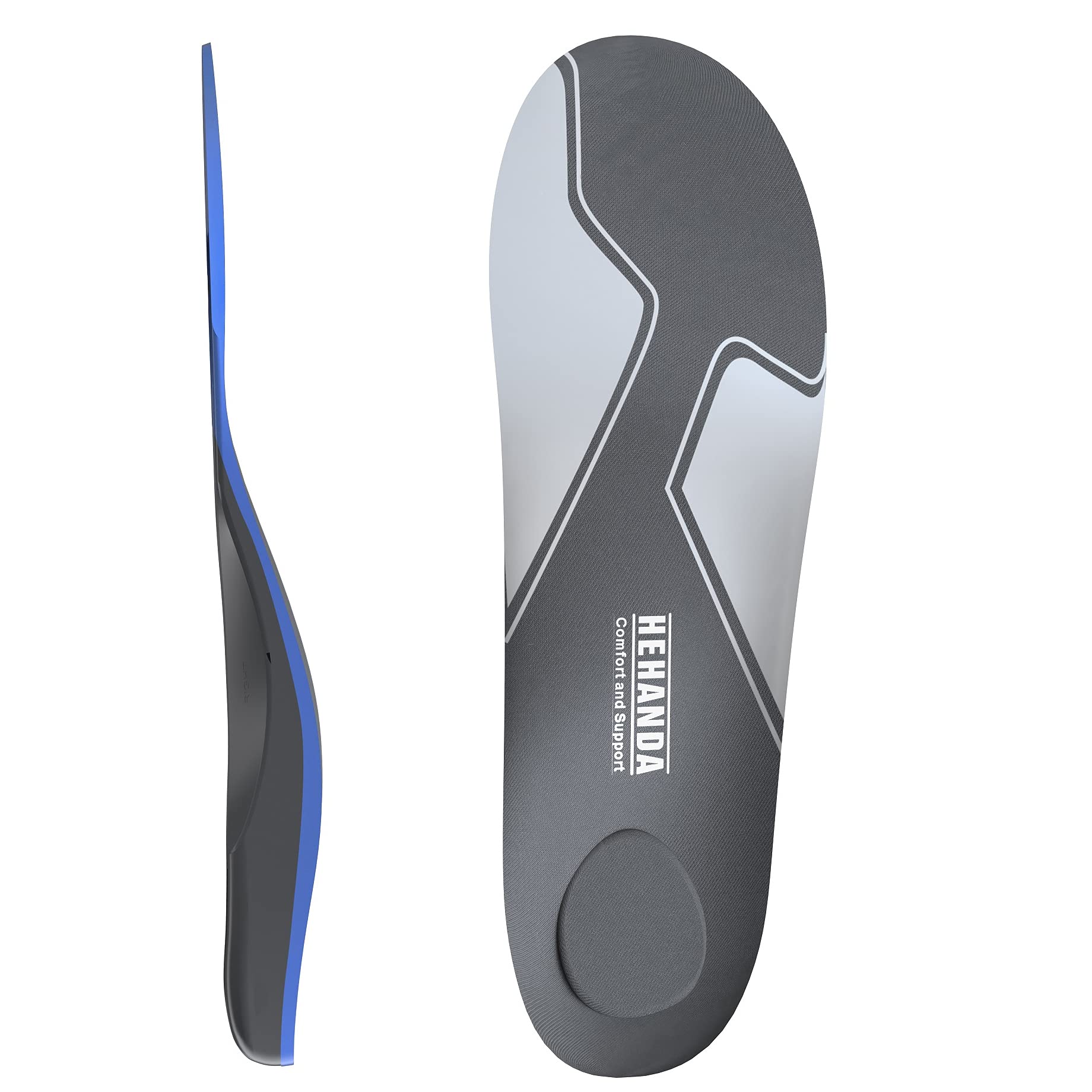 【送料無料】Hehanda インソール アーチサポート 衝撃吸収 土踏まず サポーター 中敷き【内蔵式の高衝撃吸収クッション】 かかと ゆるい靴 立ち仕事 日常用 男性用 女性用 23.5cm