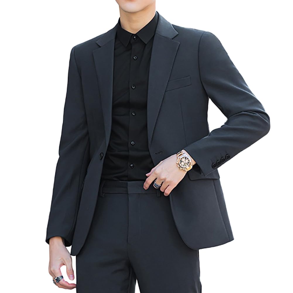 【送料無料】[NOLCCTN] スーツ メンズ パンツスーツ スリム 上下 2点セット セットアップ スラックス ..