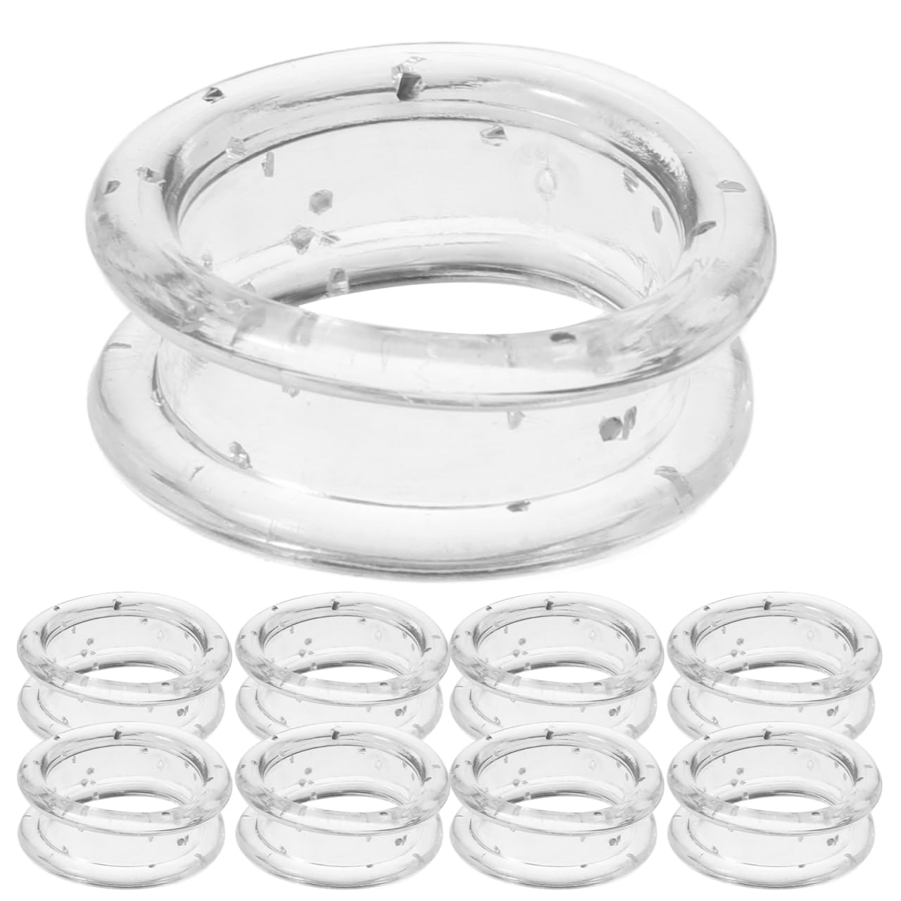 【送料無料】Milisten シザーリング 12個セット 透明シリコン製 美容師 グルーミング用 はさみ装着快適..