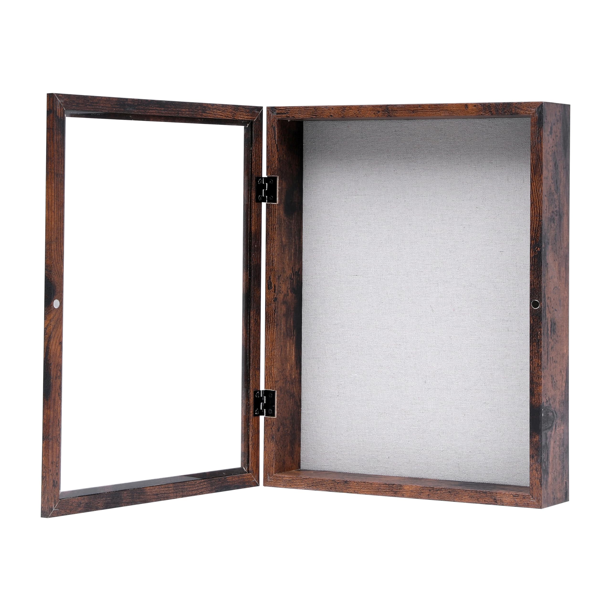 【送料無料】Telarana 額縁 写真立て フォトフレーム 標本箱 シャドウボックス 立体額 ボックスフレーム ダークハニー「外径279 x356 x74 MM 内径269 x345 x54.5 MM」