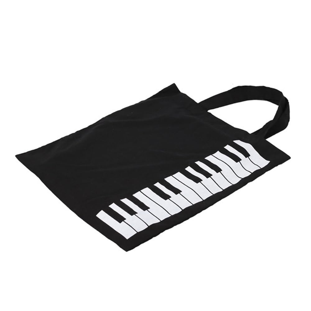 【送料無料】[Cirsaeur] ピアノの鍵盤音楽ハンドバッグ ピアノ 柄 薄手 で 軽い 大きいので ファイル ..