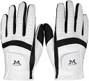 【送料無料】MAZEL (マゼル) ゴルフグローブ 子供用 ジュニア キッズ 両手用 ゴルフ手袋 1セット (ホワイト, M)
