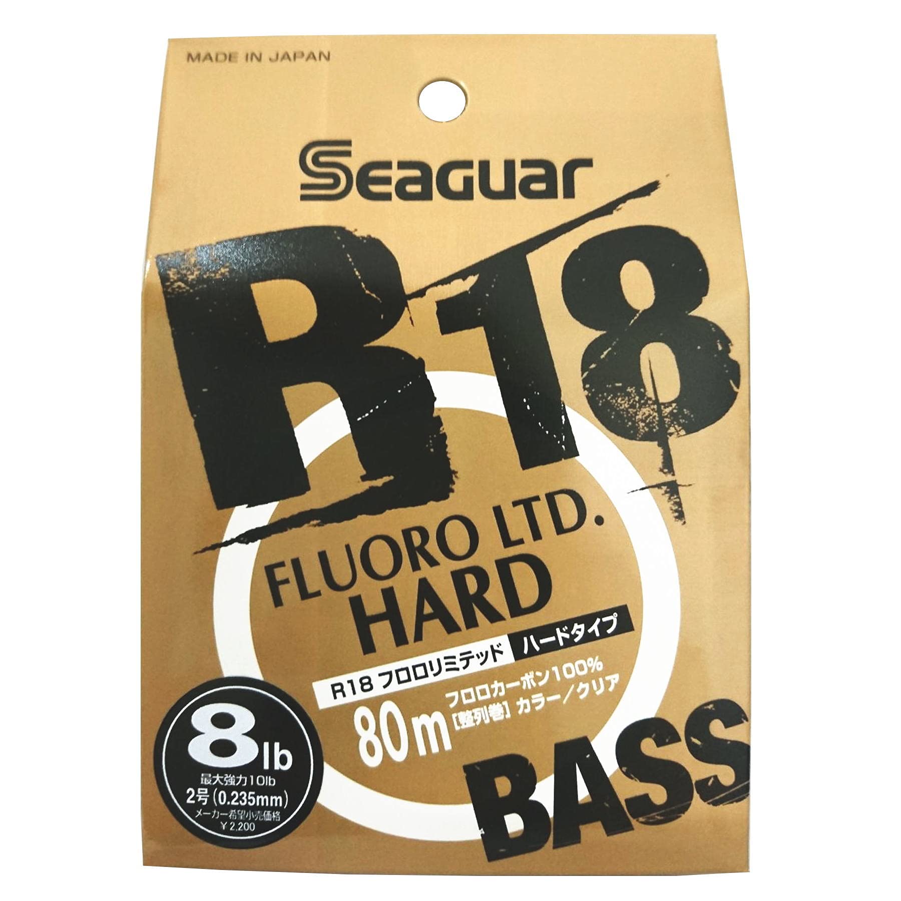 【送料無料】シーガー(Seaguar) ライン シーガー R-18 フロロリミデッド ハードバス 80m 8lb