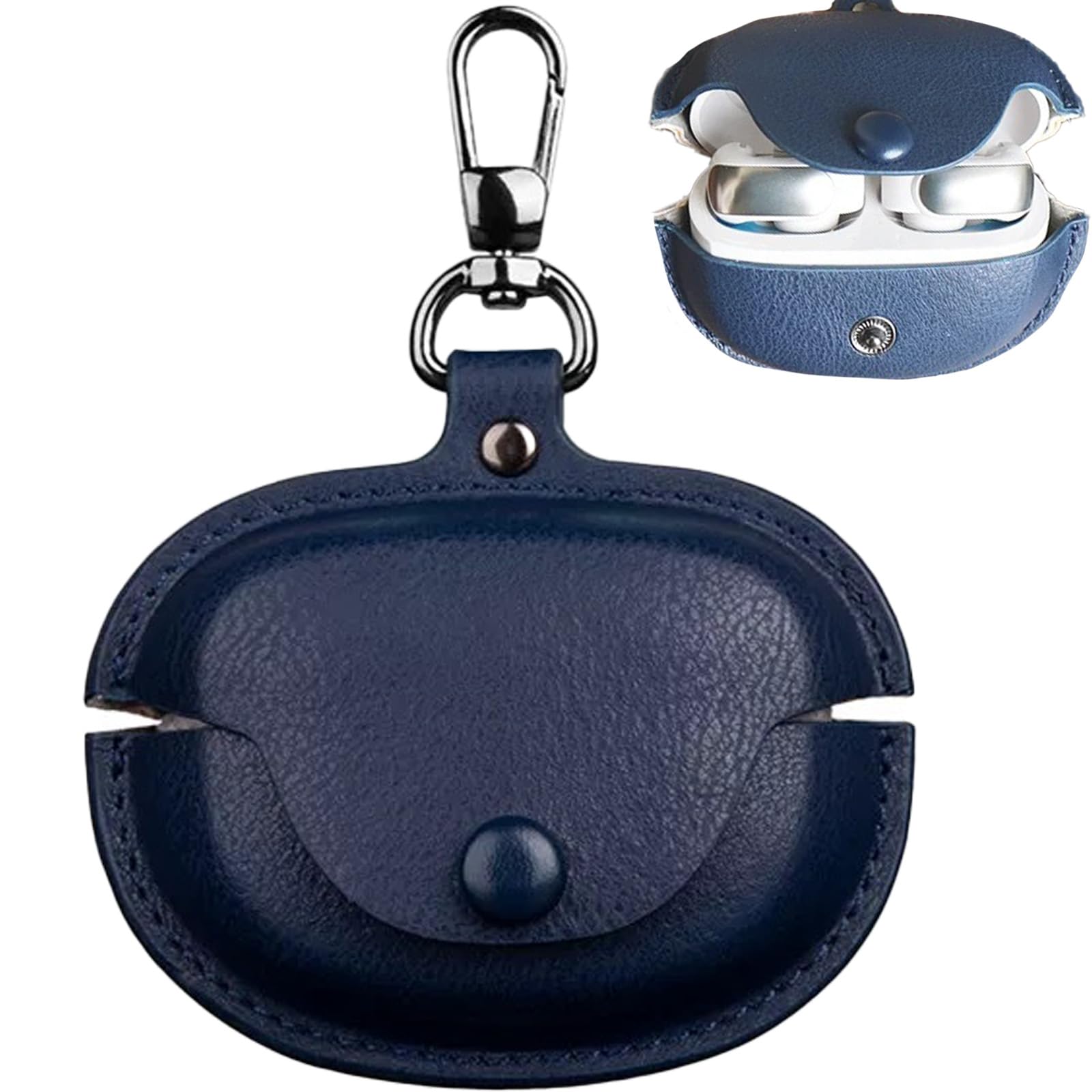 【送料無料】CIOODDW Bose Ultra Open Earbuds ケース 対応 bose ultra open earbuds 高級本革 PUレザー ultra open earbuds 本革 全面保護 充電 LEDライトが見える 耐衝撃 軽量 キズ防止 おしゃれ ワイヤレス充電対応 キーホルダー付き bose ultra open earbuds ケース