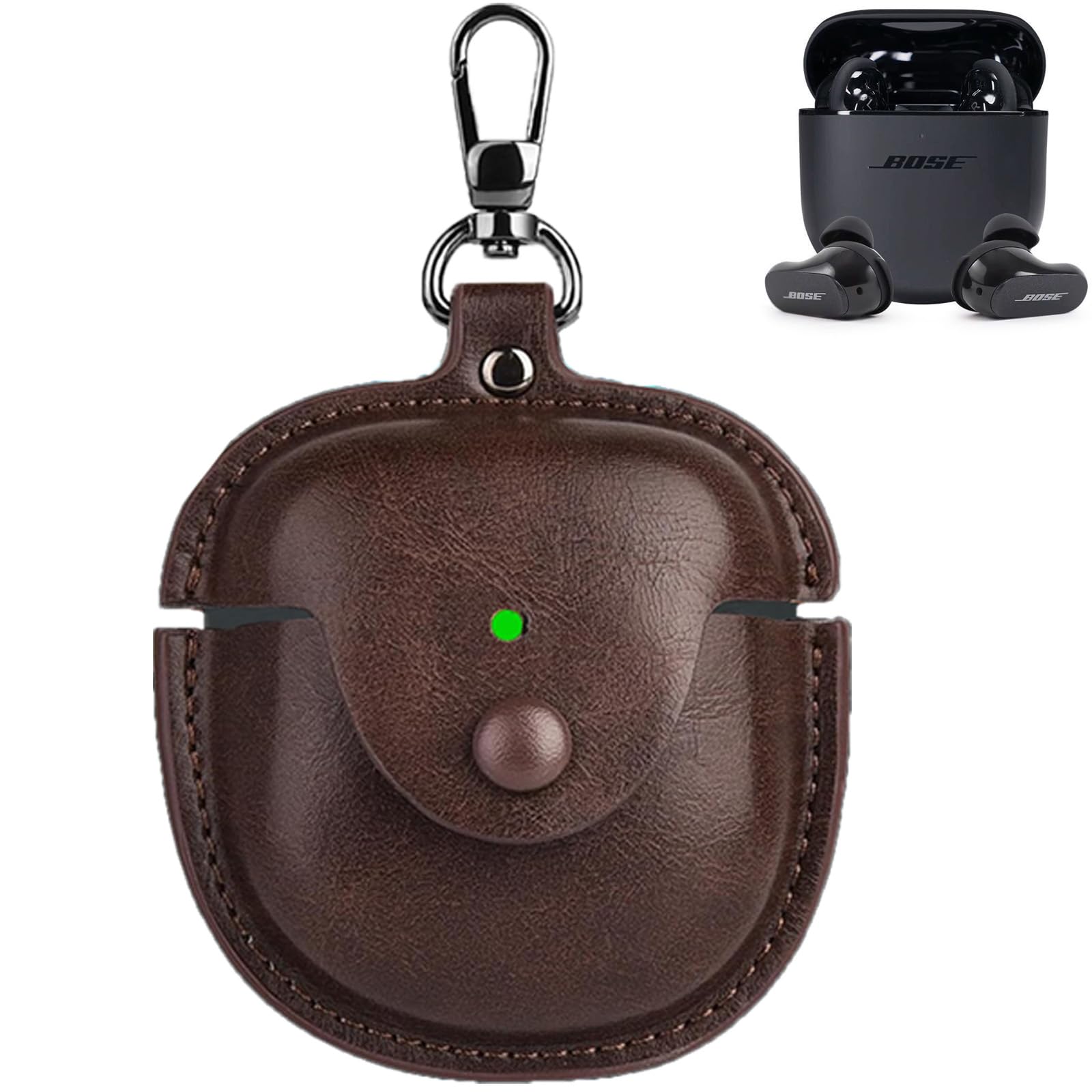【送料無料】CIOODDW Bose Quietcomfort Ultra Earbuds ケース 対応 bose quietcomfort ultra earbuds 高級本革 PUレザー bose quietcomfort earbuds 本革 全面保護 充電 LEDライトが見える キズ防止 おしゃれ ワイヤレス充電対応 bose quietcomfort earbuds ケース（ダ
