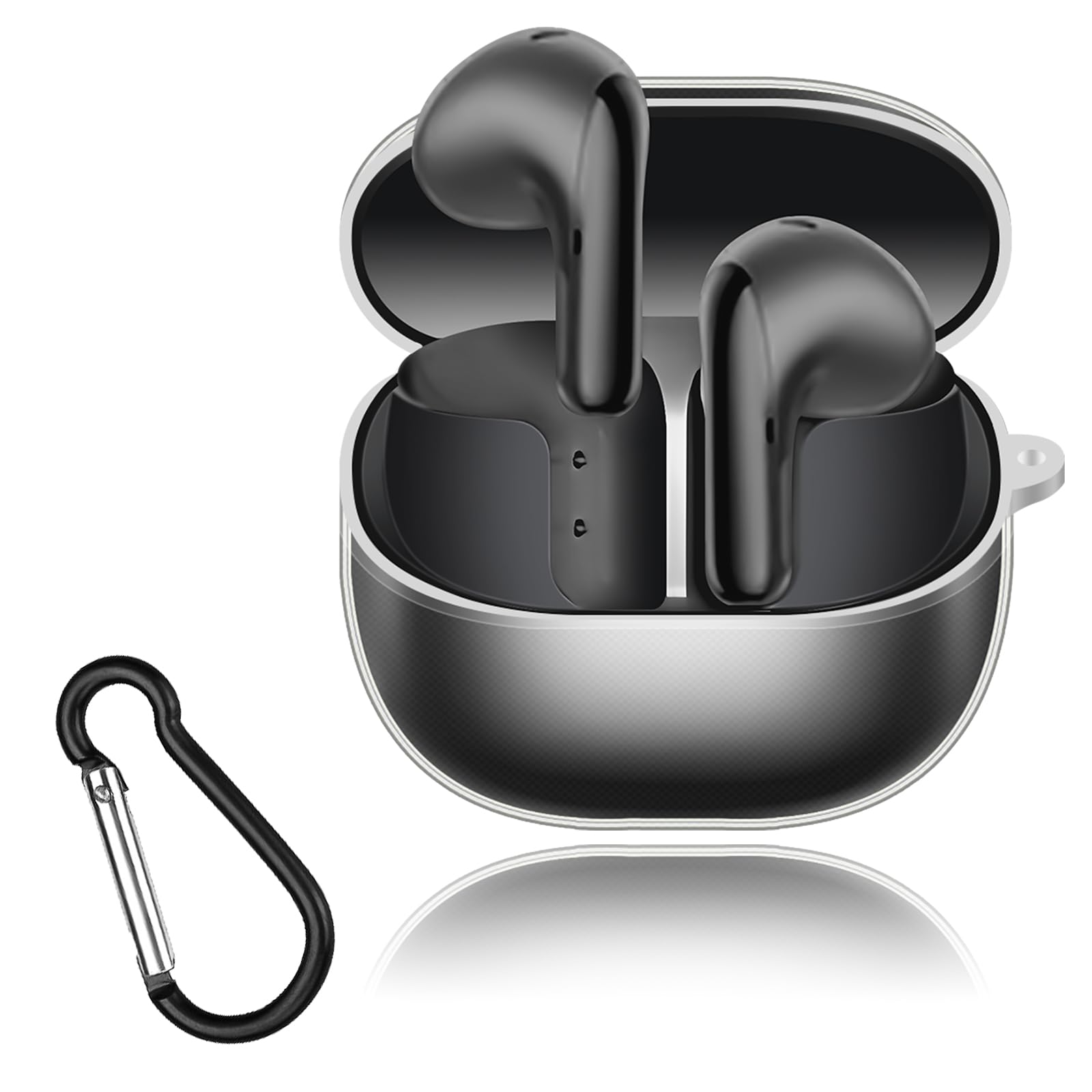 【送料無料】For Xiaomi Buds 5 ケース 全面保護カバー Greerass 保護ケース クリア キズ防止 耐衝撃 充電対応 紛失防止 防水 防塵 着脱簡単 TPU素材製 落下防止 柔らかい 軽量 收納ケース Xiaomi Buds 5 用 保護カバー (クリア)