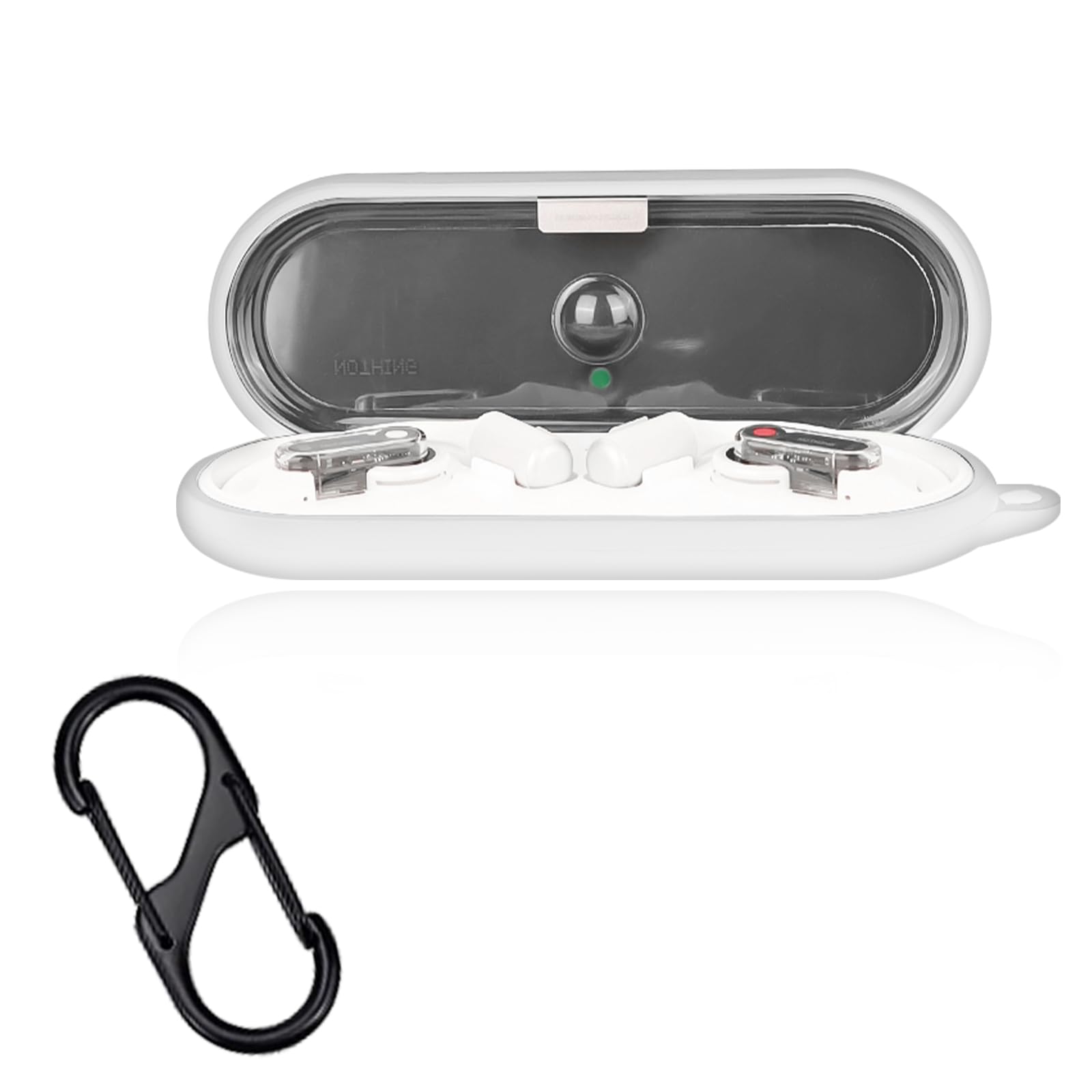 【送料無料】For Nothing Ear (open) ケース 全面保護カバー Greerass シリコンケース キズ防止 耐衝撃 充電対応 紛失防止 防水 防塵 着脱簡単 シリコン製 落下防止 柔らかい 軽量 收納ケース Nothing Ear (open) 用 保護カバー (クリア)