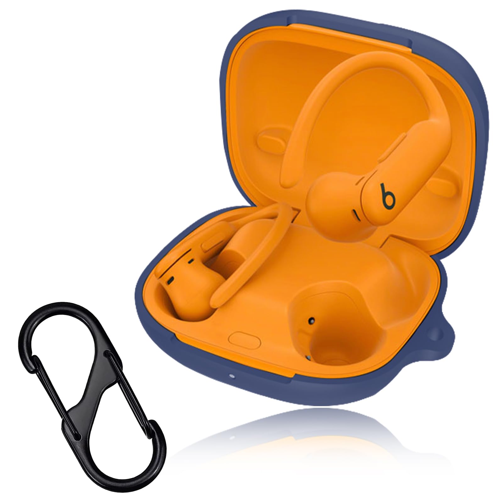 【送料無料】For Beats Powerbeats Pro 2 ケース 全面保護カバー Greerass シリコンケース キズ防止 耐衝撃 充電対応 紛失防止 防水 防塵 着脱簡単 シリコン製 落下防止 柔らかい 軽量 收納ケース 保護カバー (ブルー)