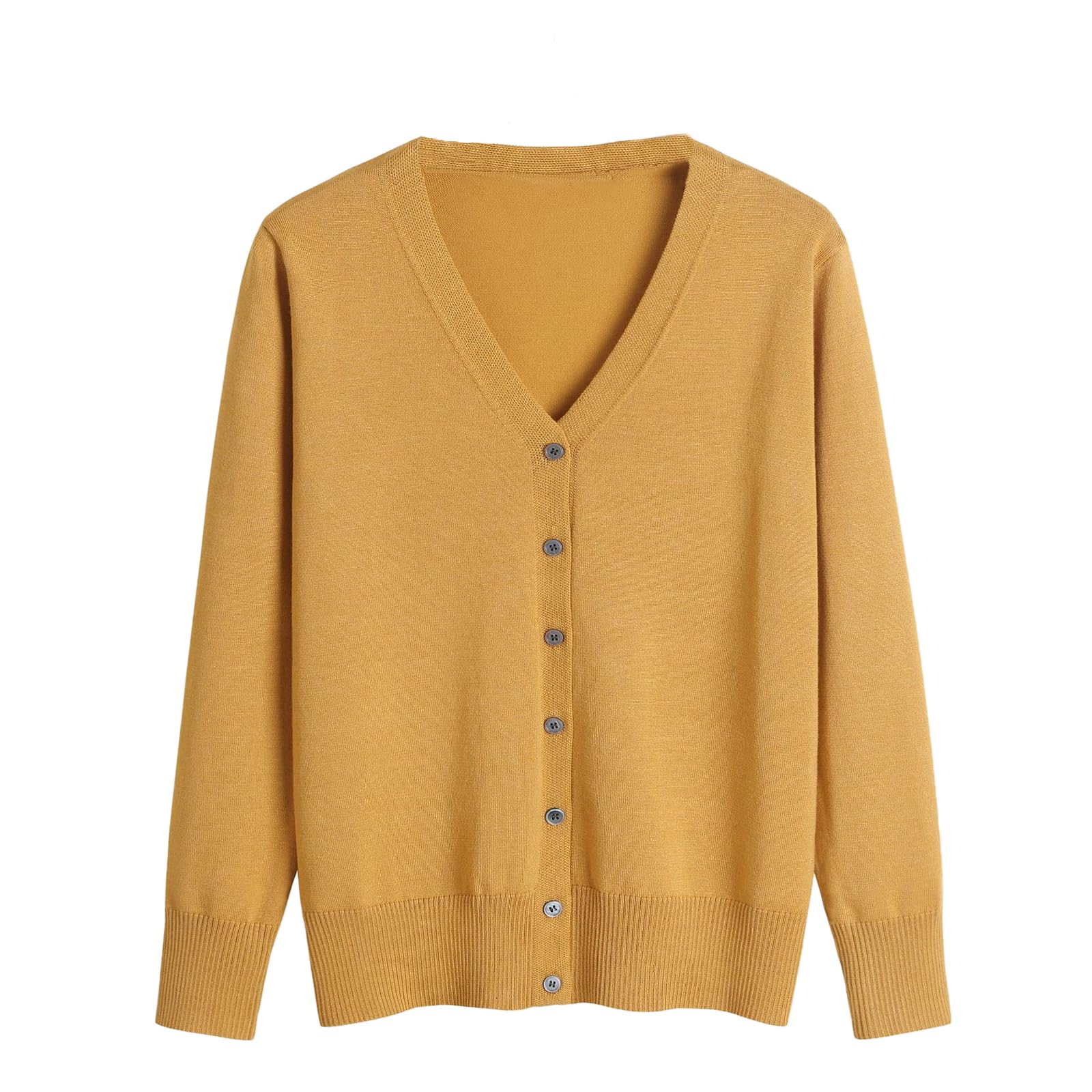 【送料無料】[Blostirno] カーディガン レディース Vネック ニット 綿 無地 厚手 オフィス ゆったり 春..