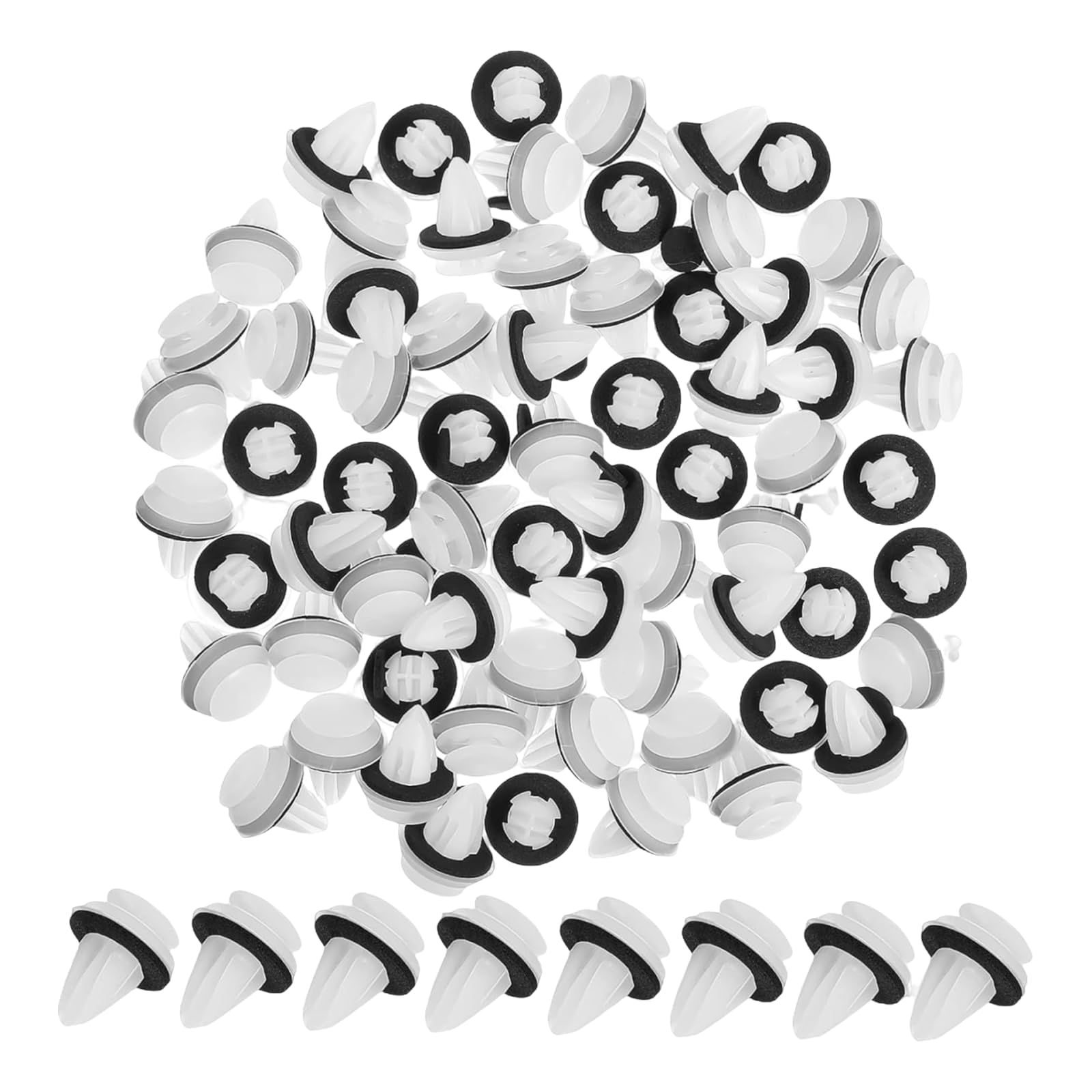 【送料無料】DFsucces リベット クリップ 50個セット 車内装クリップ バンパークリ 車用リベット ドアトリム 保持クリップ ホワイト