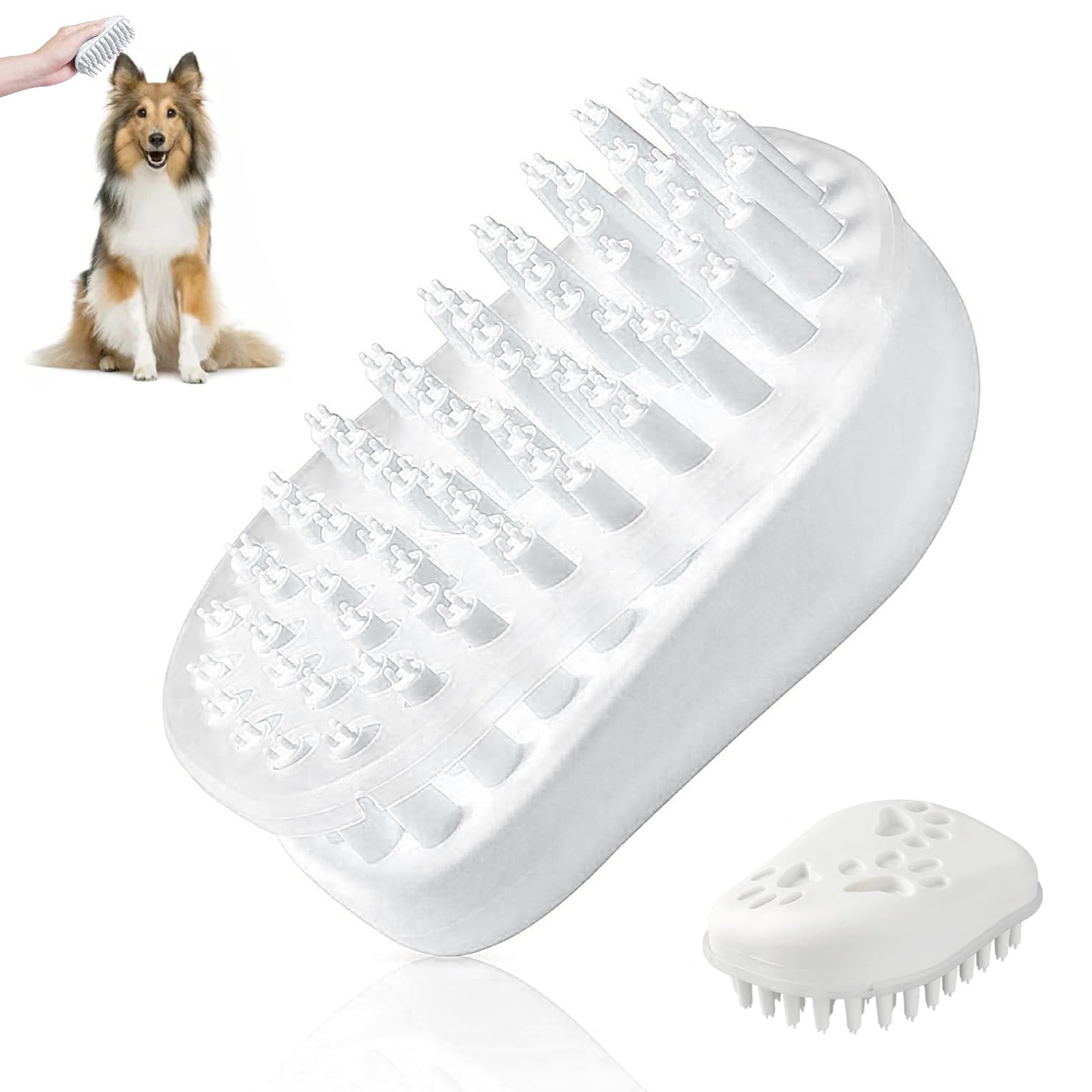 【送料無料】DFsucces ペット用 ブラシ 毛玉 犬用兼猫用 マッサージ ラバー シリコン ブラシ 抜け毛除..