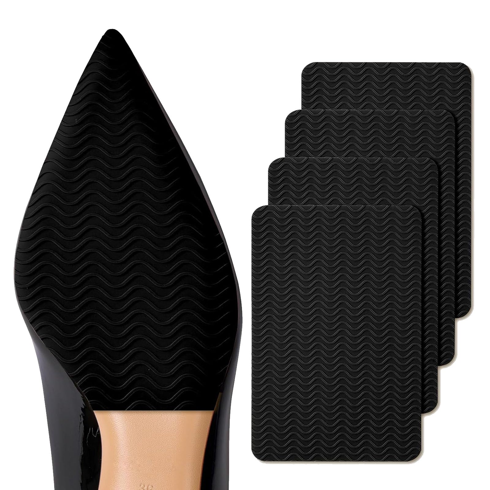 【送料無料】DFsucces 靴底 滑り止め ステッカー 4枚入り 靴底滑り止めパッド 補修 強粘着テープ 耐摩..