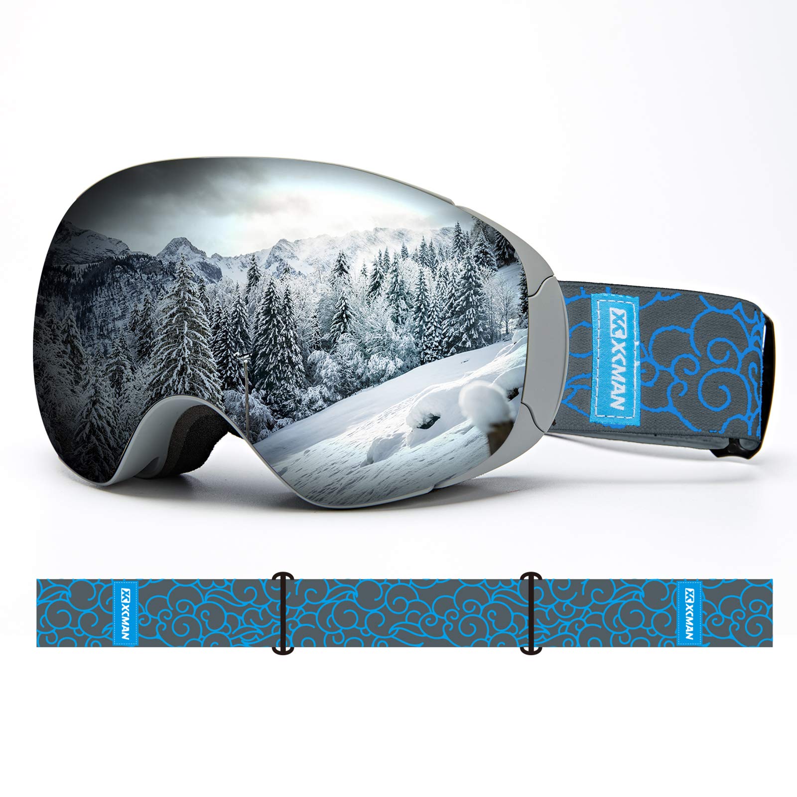 【送料無料】XCMAN OTG スキースノーボードスノーゴーグルマグネットPROデュアルレイヤーレンズ球形デ..