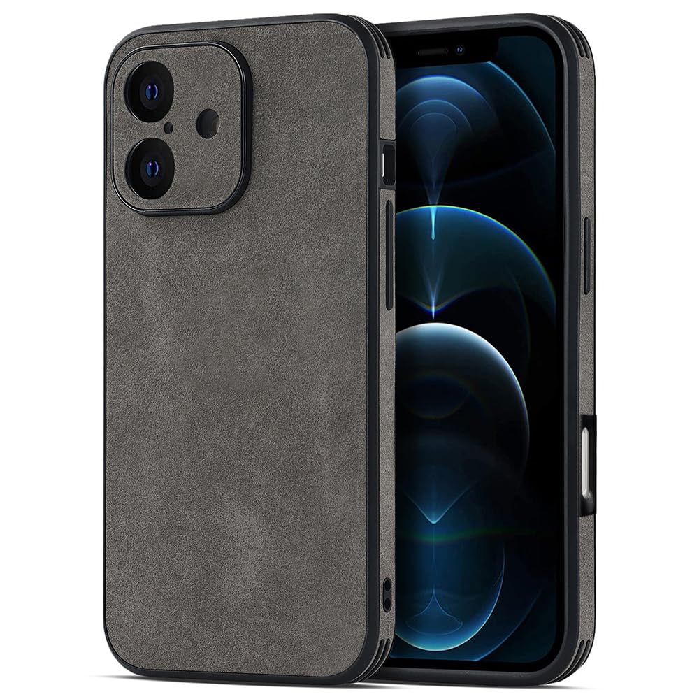 【送料無料】JOOBOY iPhone 16 Plus 用 ケース 耐衝撃 薄型 コンパクト メンズ PC素材 + 背面 高級なPUレザー ハードカバー マット加工 (2024新款) 指紋防止 上質な手触り カメラ保護 アイフォン16プラス 携帯カバー (ブラック, iPhone16 Plus)