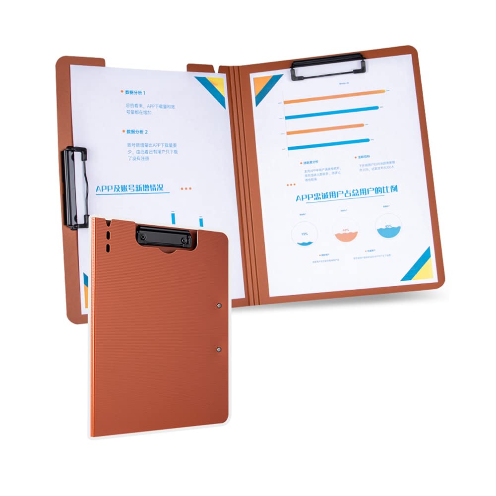 【送料無料】Costowns 二つ折り ダブルクリップファイル 横型 縦型クリップ バインダー クリップボード A3 A4 120枚A4資料用紙が収納可 360...