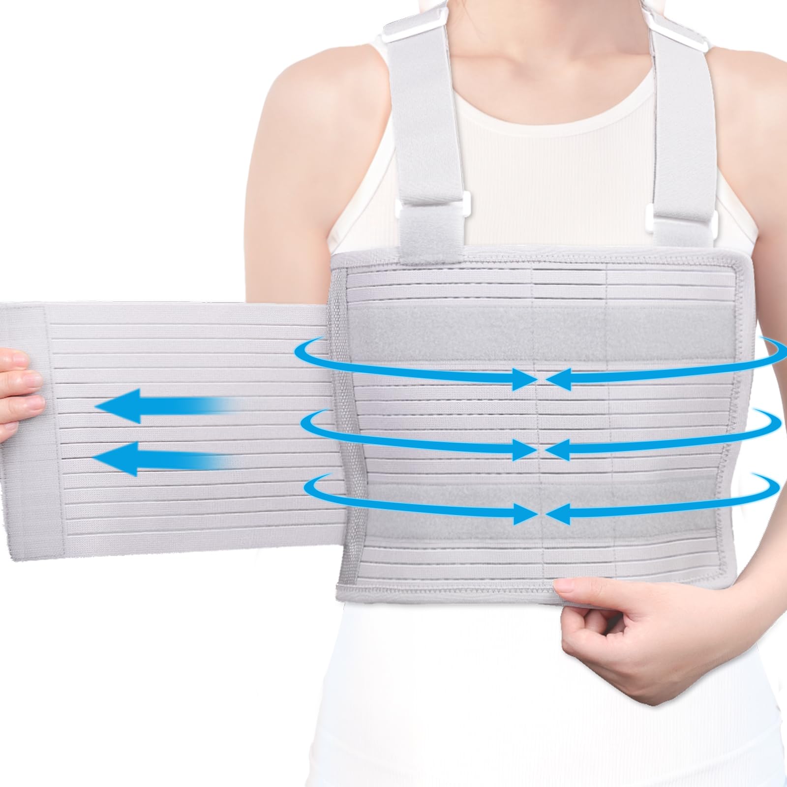 【送料無料】ENLUNTRA 肋骨サポーター 骨折 男性 女性 胸部サポーター 胸骨サポーター ベルト 固定 締..