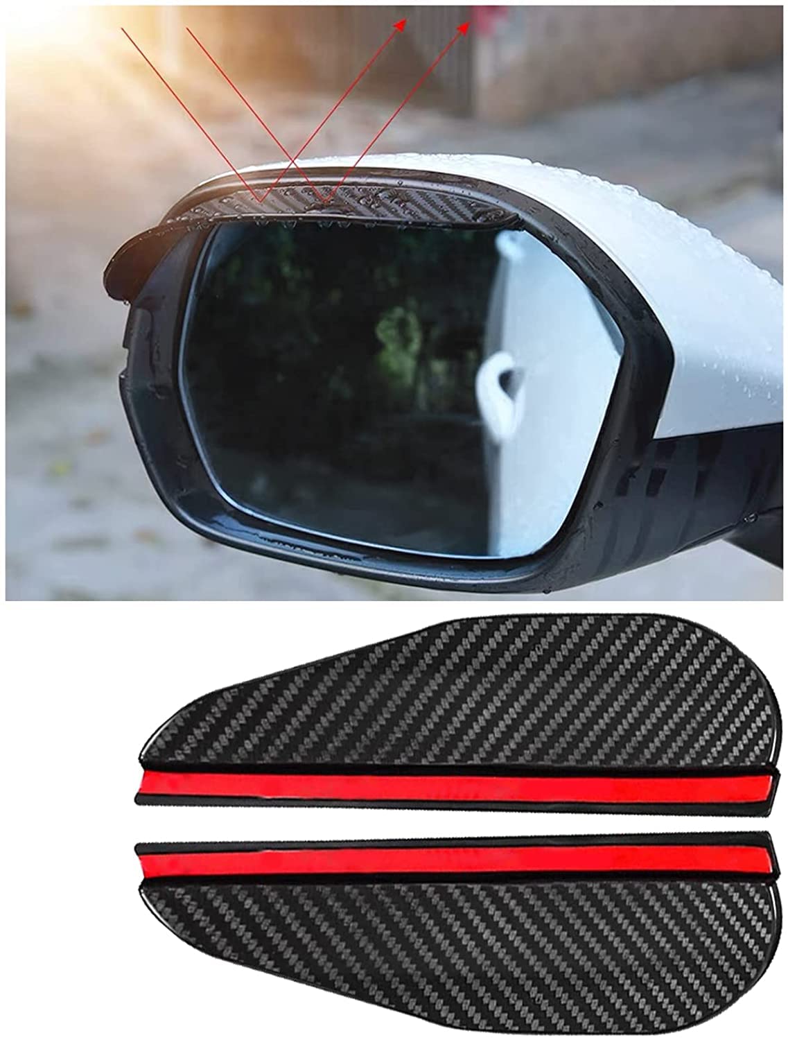 【送料無料】KEGILUH 雨ガードバイザー 日産 新型ノート NOTE E13 2020+ 新型キックス&e-POWER（P15系) 日産セレナ （C25 C26 C27) 日産シーマ （HGY51) 日産エクストレイル （T32) 日産 新型デイズ ハイウェイスター （B40系) に適応 サイドミラーバイザー バックミラー