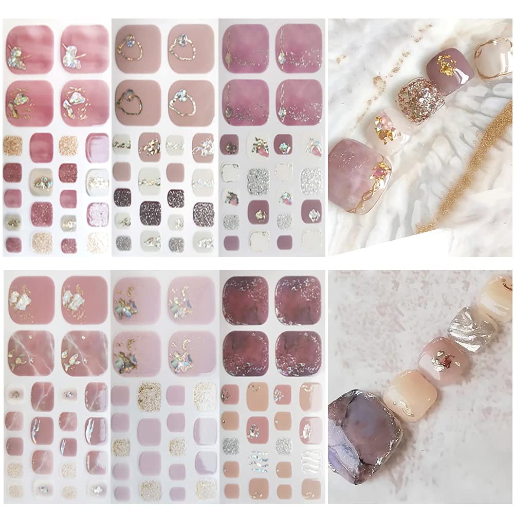 【送料無料】3D ネイルシール 足用 6枚 ネイルステッカー 足の爪 フット 3Dネイルシール ネイルデザイン ネイルアート ジェルネイル 花 可愛い レディース 初心者（J）