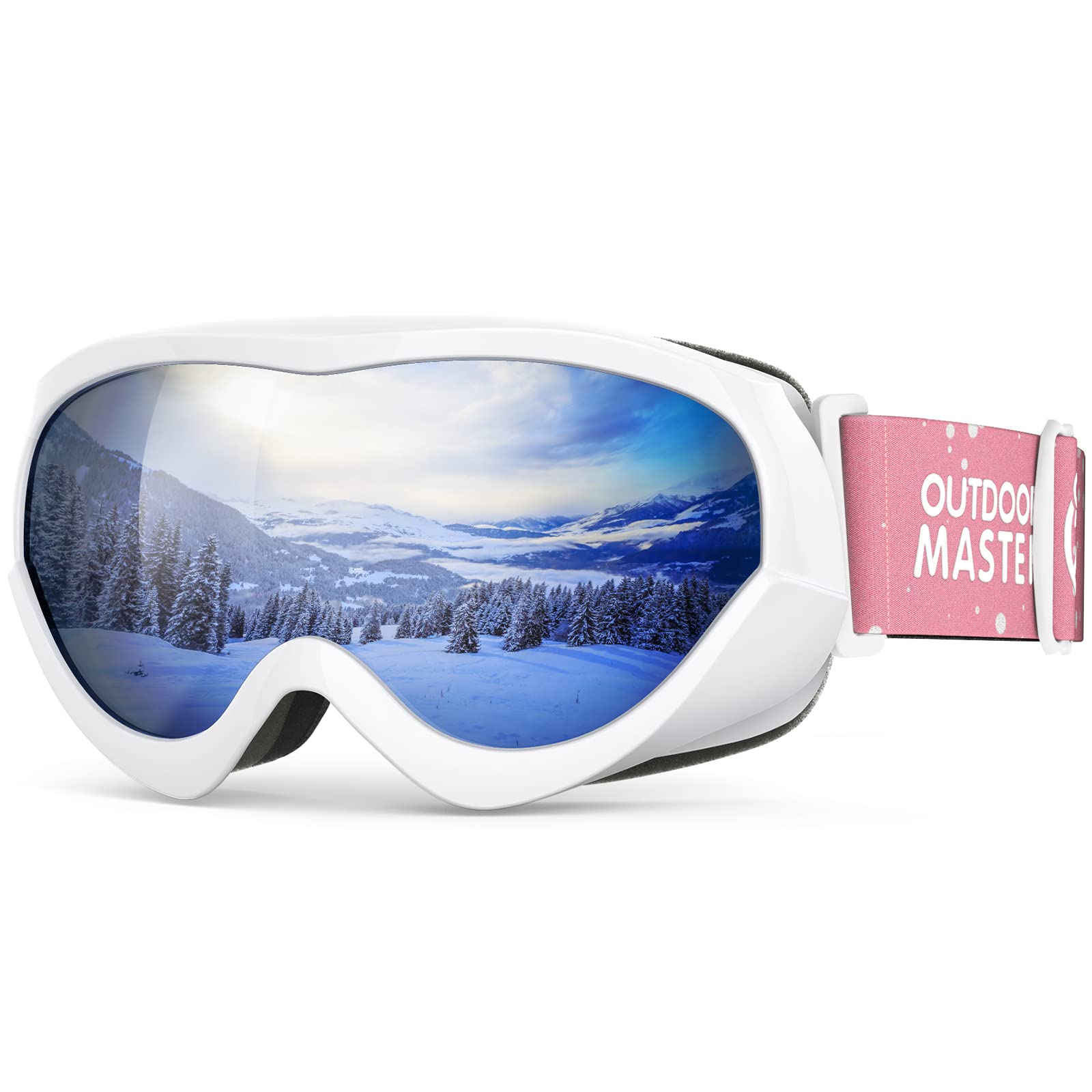 【送料無料】[OutdoorMaster] スキーゴーグル キッズ UV400 紫外線100%カット OTG メガネ対応 180°広視..