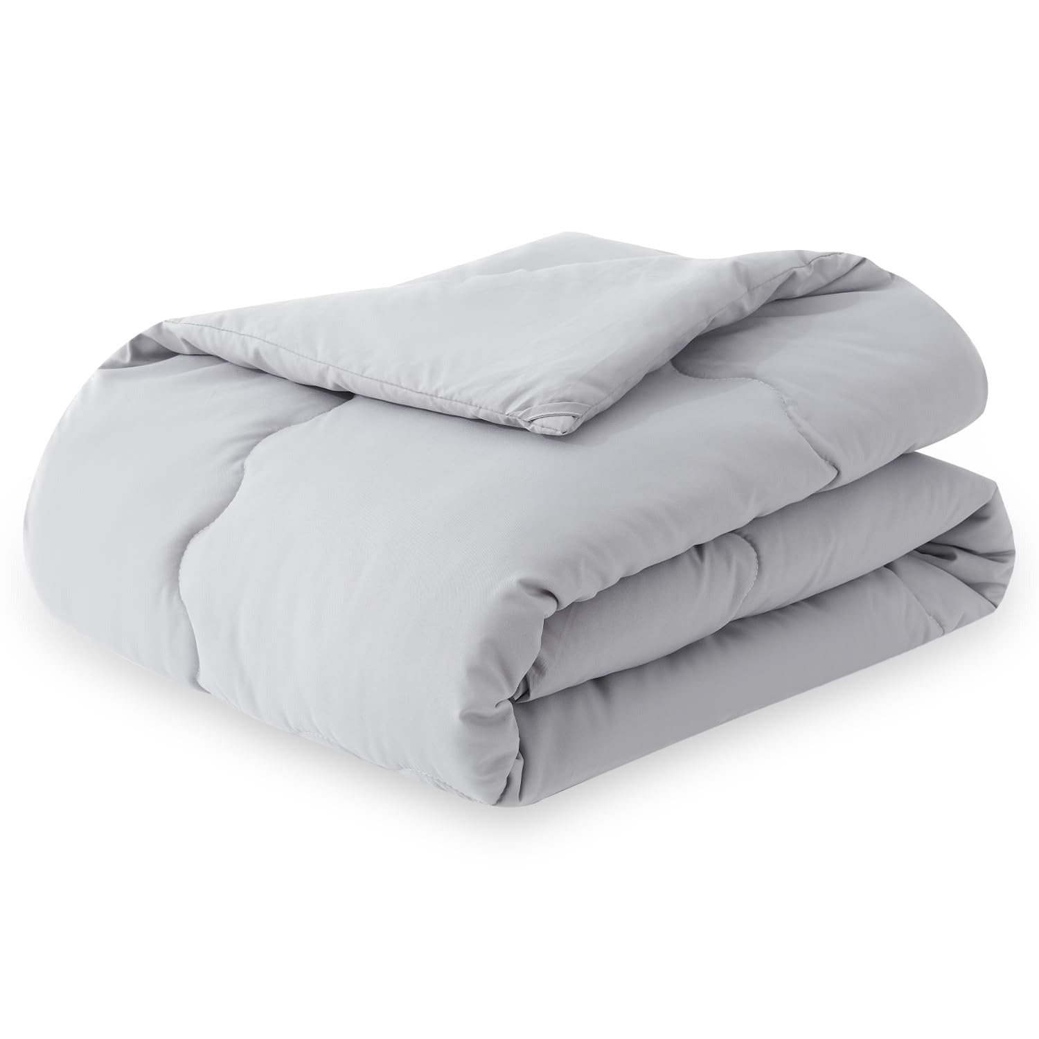 【送料無料】Atokazo 掛け布団 シングル 春夏 合掛け布団 【ほどよい温もり】 帝人中綿 抗菌防臭 軽量 ふんわり ほこりが出にくい 通気 丸洗いOK 肌掛け布団 掛け布団 グレー 150X210cm