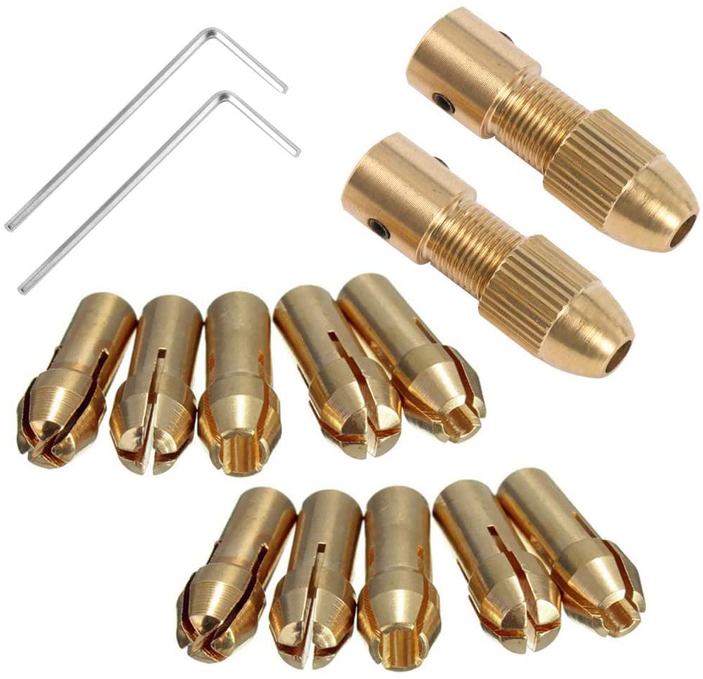 【送料無料】CTRICALVER 小型電気ドリルチャックマイクロツイストドリルチャックモーターシャフト、3.1..