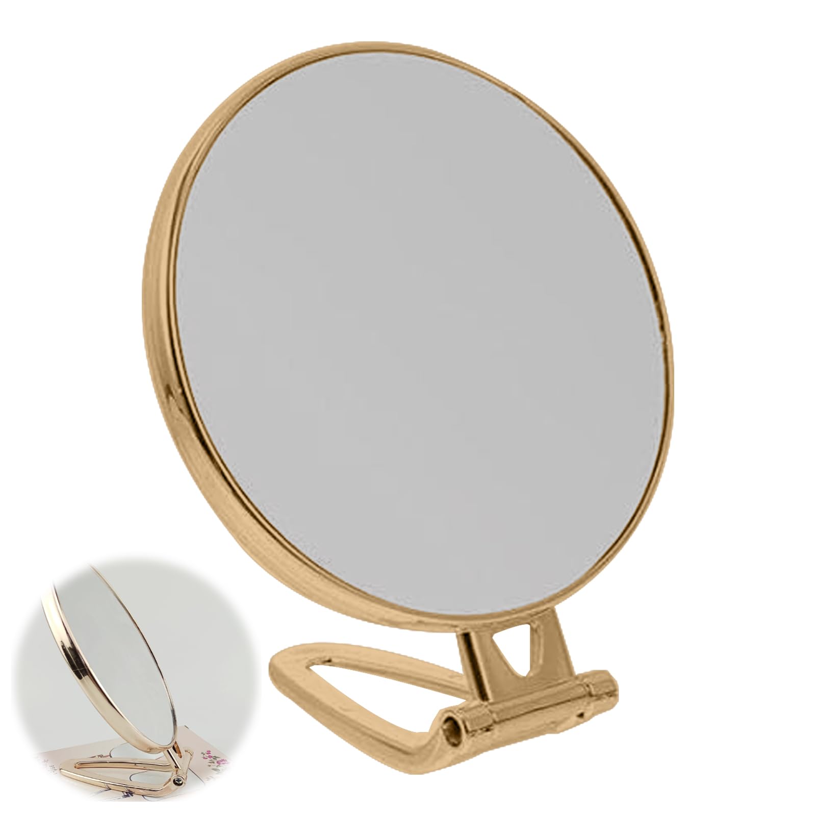 【送料無料】PAVIKE手鏡大きめ【29*15.5cm】ハンドミラー 手鏡折畳み 両面ミラー 卓上鏡 ダブルサイド..