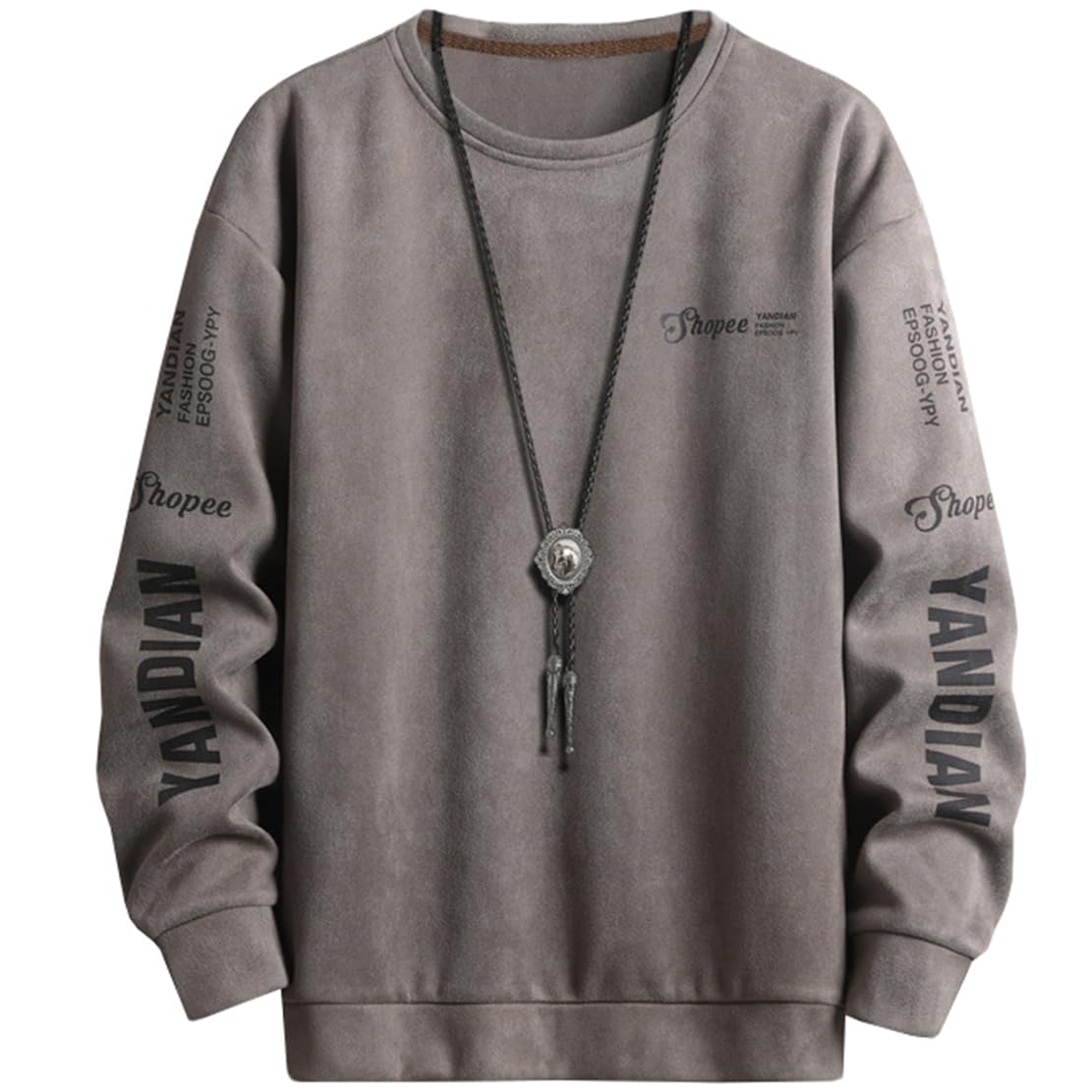 【送料無料】[ODFMCE] メンズ トレーナー 秋 無地 長袖 ゆったり カジュアル おしゃれ 大きいサイズ (J..