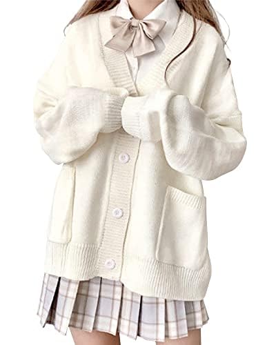 【送料無料】Wnodruke スクールカーディガン 女子 カーディガン ゆったり ニット セーター 学生服 高校..