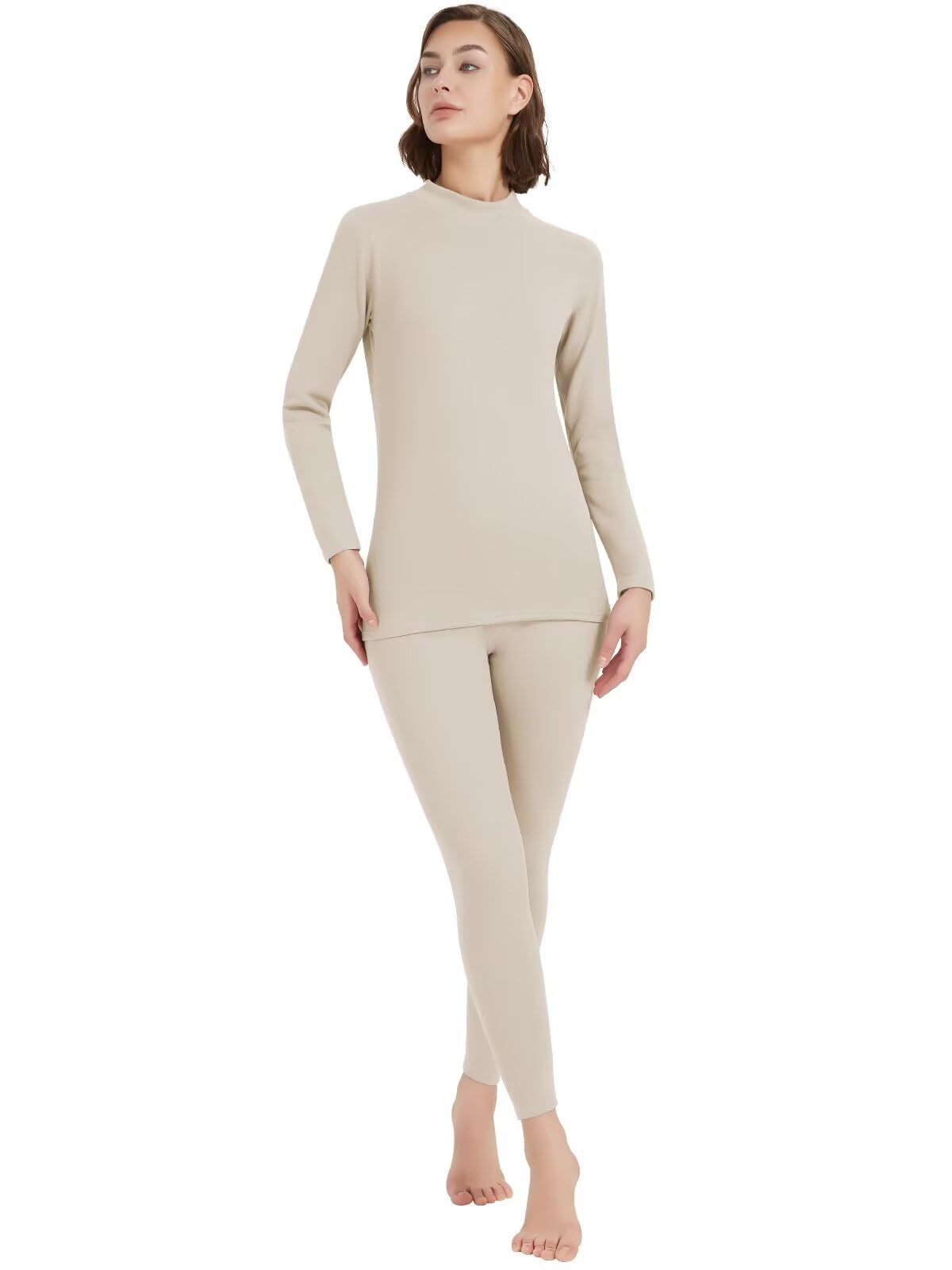 【送料無料】[Sillictor] 防寒インナー レディース 上下セット 裏起毛 ヒートテック ハイネック あった..