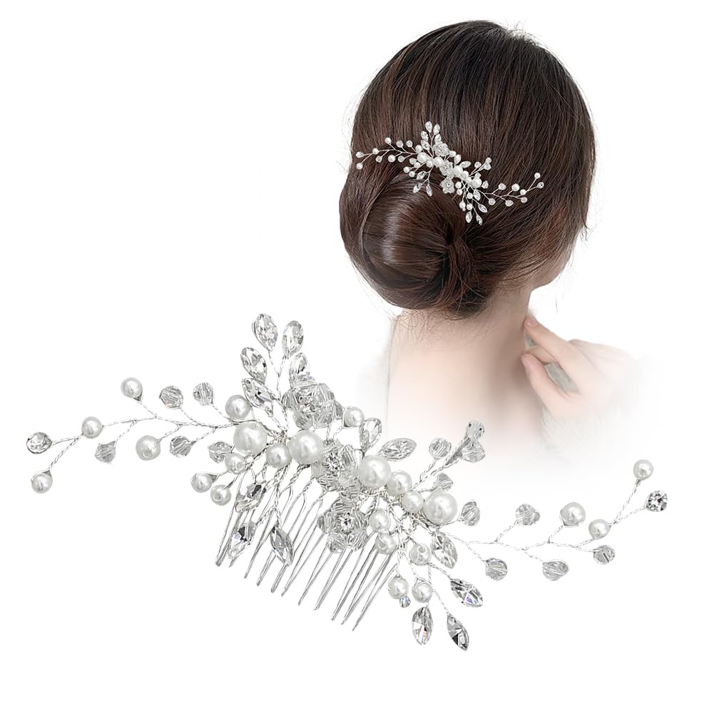 【送料無料】FASELE 髪飾り 結婚式 ヘッドドレス コーム ヘアピン ヘアアクセサリー 花嫁 和装 洋服 パ..