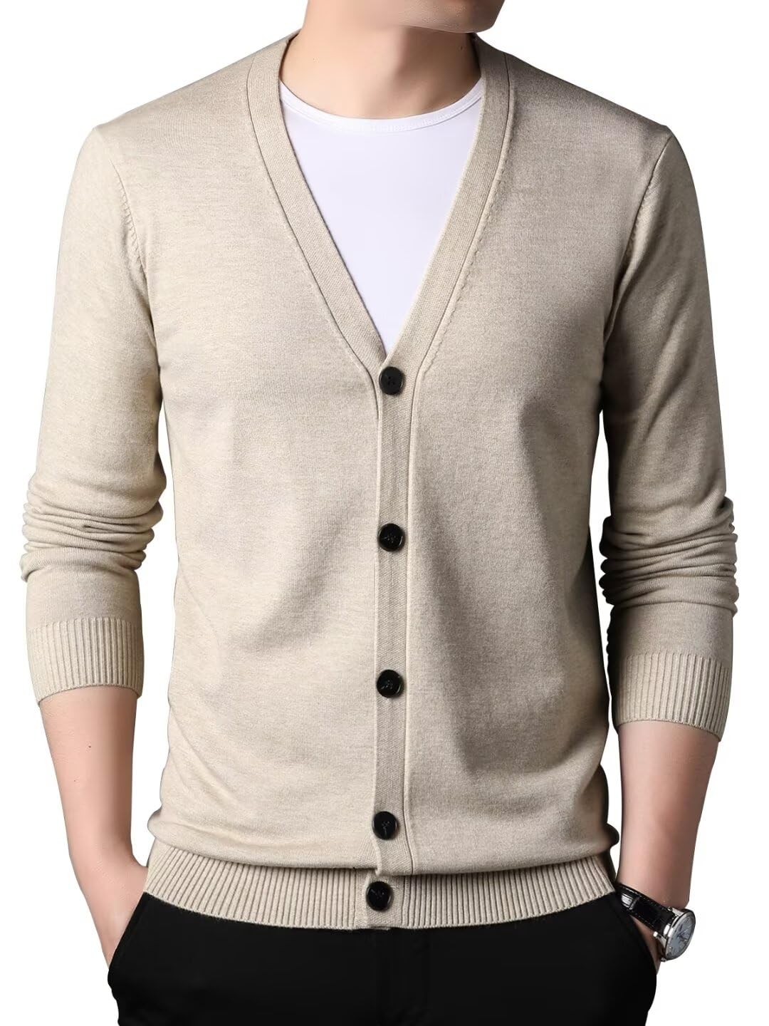 【送料無料】[YAYOKYA] カーディガン メンズ 秋 冬 薄手 Vネックカーディガン 柔らかい ニット 前開き ..