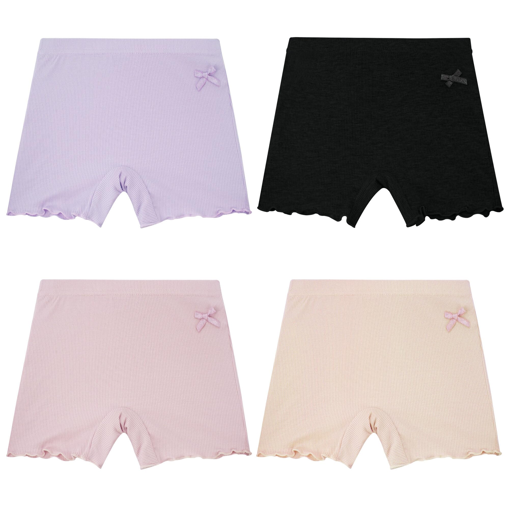 【送料無料】[Maeau] 女の子 パンツ 4点セット キッズ ボクサー パンツ 下着 綿 通気 女児 ショーツ ジ..