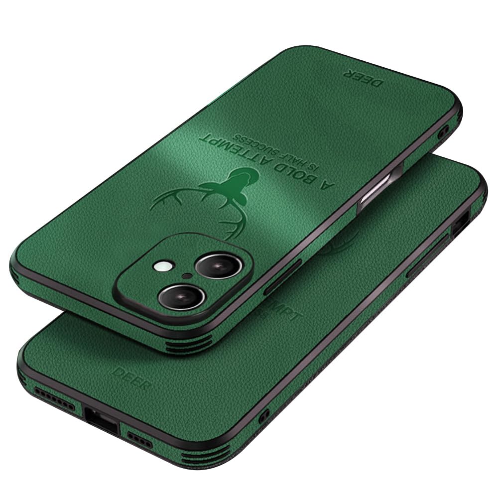 【送料無料】JOOBOY 2024新型 iPhone 16 用 ケース 6.1" 耐衝撃 薄型 レンズ保護 コンパクト PC素材 背面 高級なPUレザー ハードカバー マット加工 指紋防止 カメラ保護 携帯カバー iPhone16 用 カバー (グリーン, iPhone16 6.1")