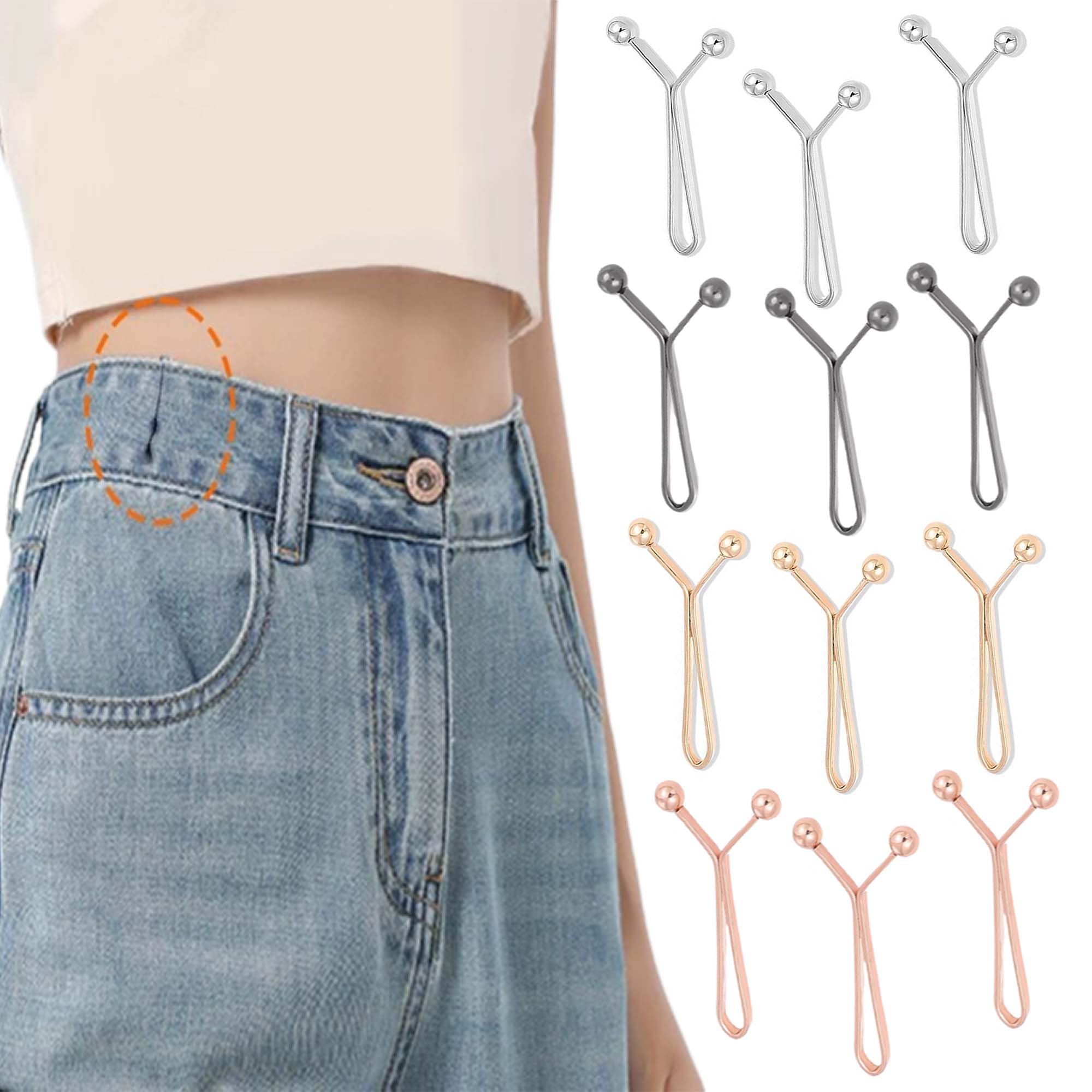 【送料無料】[DEVENTORZ] ウエスト調整ボタン 調整クリップ 8個セット アジャスター ウエストバックル ..