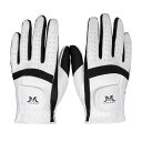 【送料無料】MAZEL (マゼル) ゴルフグローブ 子供用 ジュニア キッズ 両手用 ゴルフ手袋 1セット (ホワイト, L)