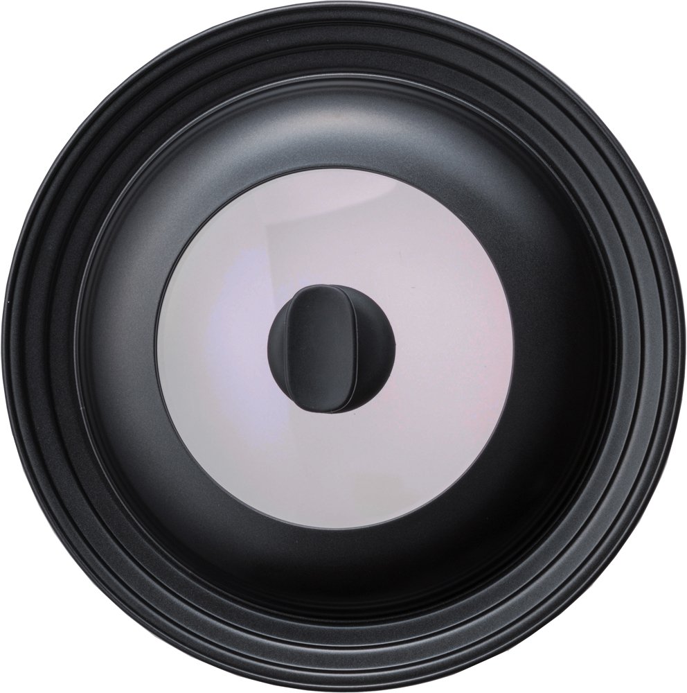 【送料無料】貝印 KAI フライパン 蓋 カバー ガラス 窓付き 24-28cm スタンド付 ブラック 錆びにくい D..