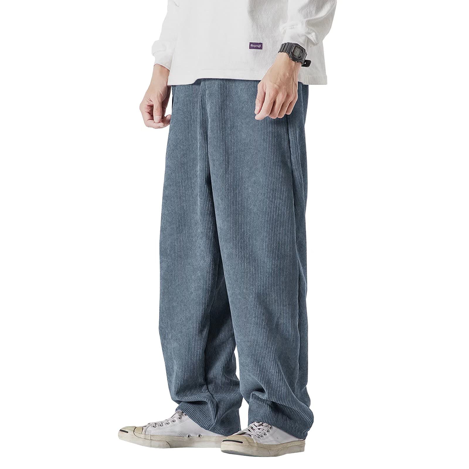 【送料無料】[WEEN CHARM] ワイドパンツ メンズ コーデュロイパンツ ゆったり サルエル ウエストゴム ..
