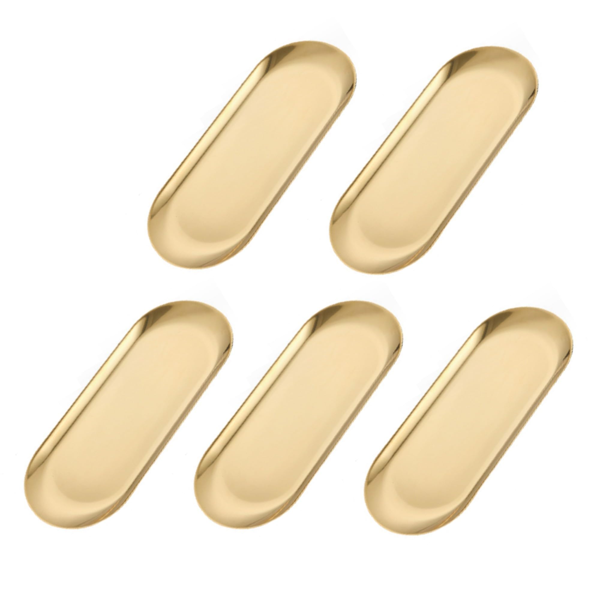 【送料無料】Asdays おしぼりトレイ キャッシュトレイ コイントレー おしぼり置き おしぼり入れ 高級 飲食店 業務用 ステンレス 5枚セット (ゴールド)