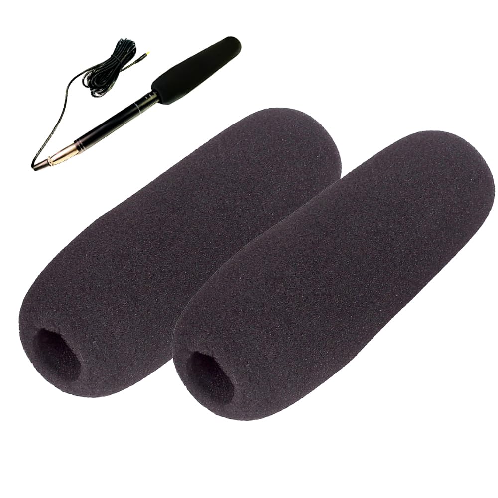 【送料無料】AllBright ガンマイクカバー マイクスポンジ ウィンドスクリーン マイク 風防 (140mm 2個)