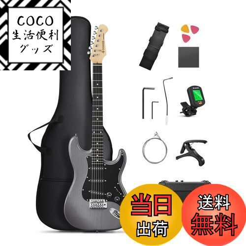 【送料無料】Donner エレキギター 初心者セット STタイプ SSSピックアップ 39インチ フ ...