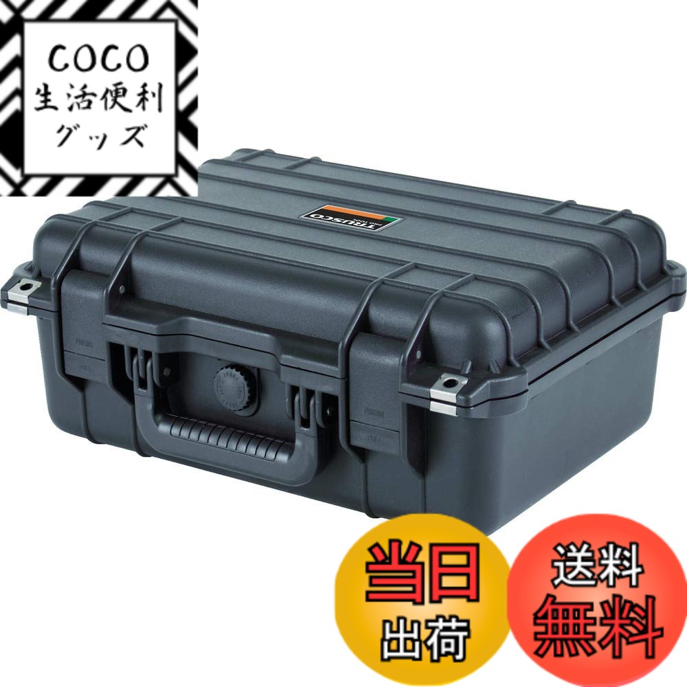 商品情報商品の説明耐久性、密閉性の高い樹脂ツールケースなので、精密機械の保管、移送に最適です。主な仕様 色:ブラック耐荷重(kg):50br外寸(mm)間口:420br外寸(mm)奥行:327br外寸(mm)高さ:186br有効内寸(mm)間口:382br有効内寸(mm)奥行:269br有効内寸(mm)高さ:158br有効内寸(mm)間口x奥行x高さ:382x269x149、外寸(mm)間口x奥行x高さ:420x327x172、シリンダ錠用穴径(mm):、防水タイプ、シリンダ錠取り付け可能(別売)、本体:ポリプロピレン(PP)、クッション:ウレタン、緩衝ウレタン