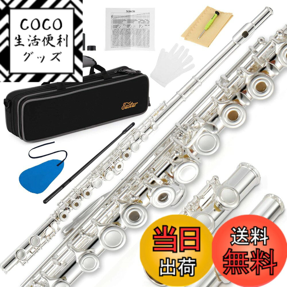 【送料無料】Eastar フルート 銀メッキ 16穴 リングキー Eメカ付き オフセット フルートス ...