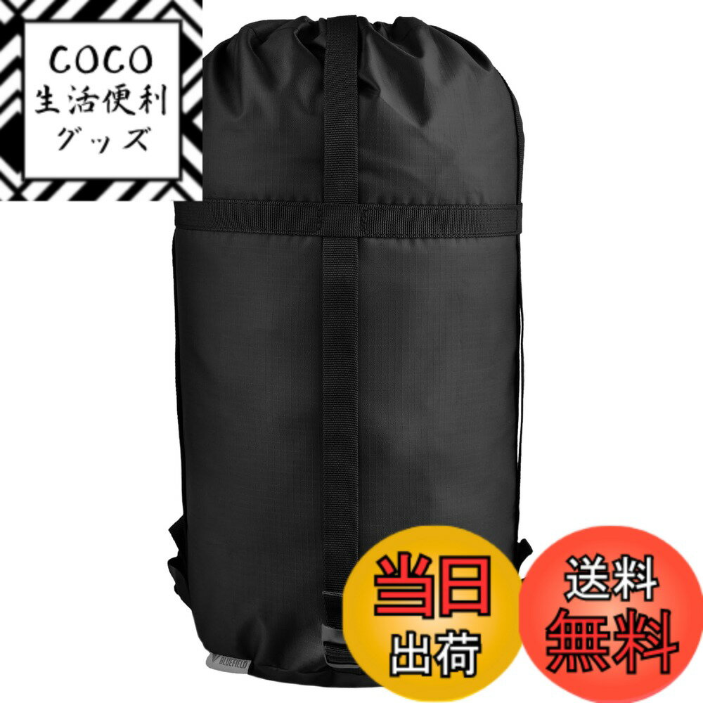 【送料無料】TRIWONDER コンプレッションバッグ 寝袋用 圧縮袋 軽量 圧縮バッグ 収納袋 スタッフバッグ ケース 耐摩耗 シュラフ 衣類が収納可能 防水 キャンプ アウトドア 携帯スタッフサック (L, アブラック)